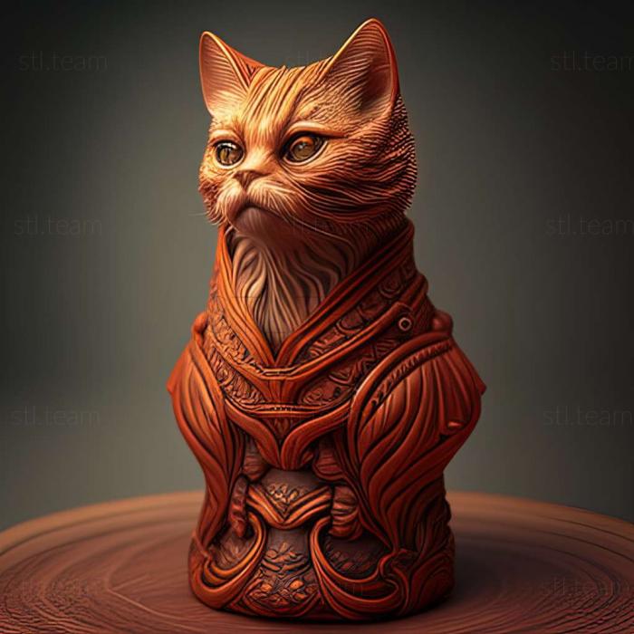 3D model Highlander cat (STL)